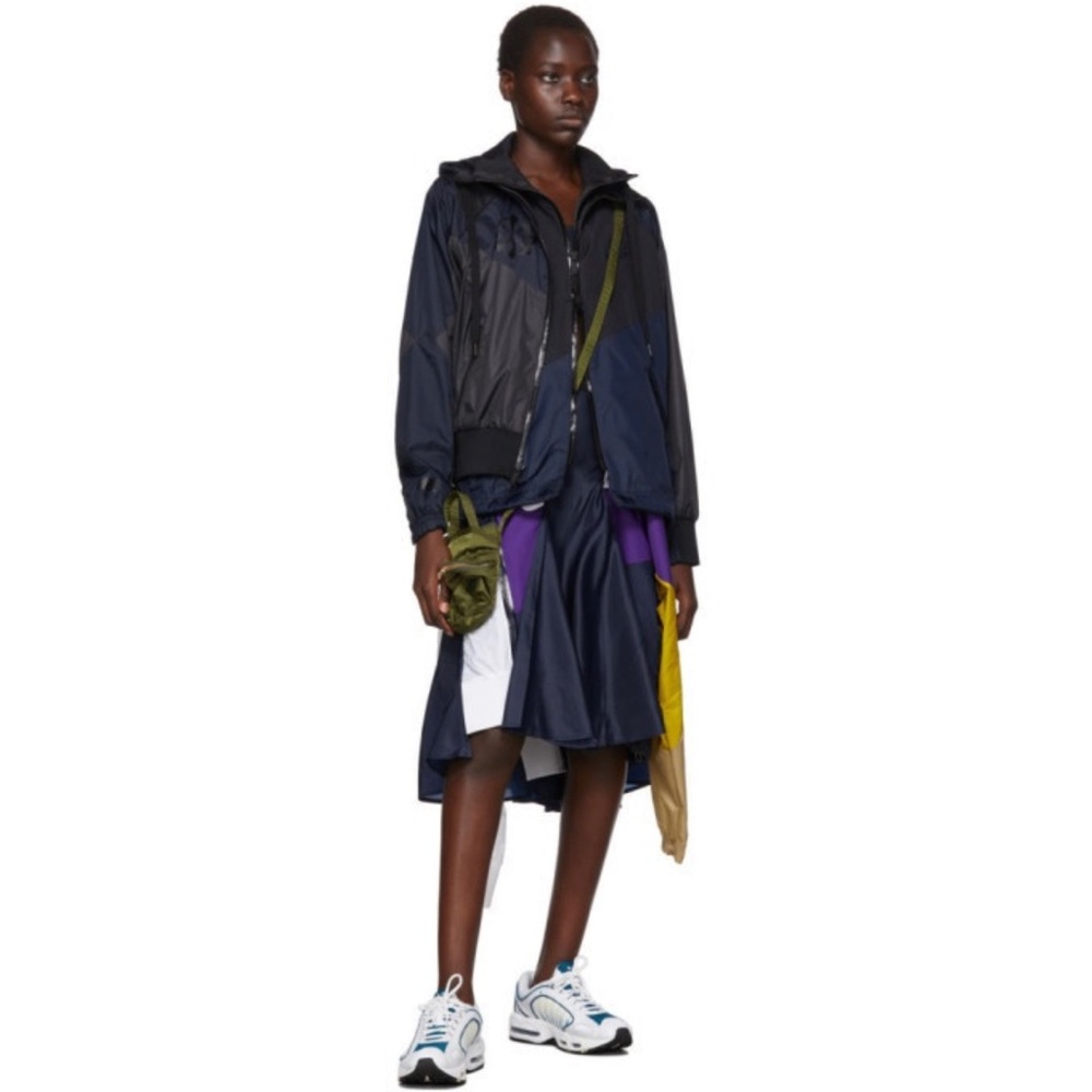 Nike X Sacai Edition Black / Navy NRG Ni-02 Hooded Anorak Jacket - Picture 3 of 17